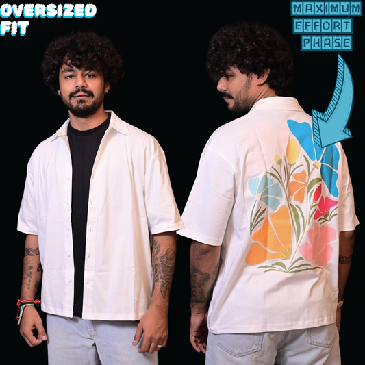 OVERSIZED SHIRT | Scandinavian Flower Painting