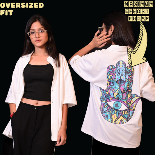 COTTON SHIRT | EVIL-EYE HAMSA HAND