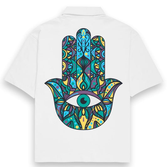 COTTON SHIRT | EVIL-EYE HAMSA HAND